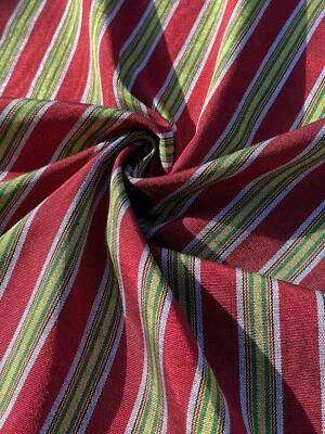 Red Striped Pattern Moiré Fabric By 2 Yards – Luxurious Silk. - Image 1 of 4