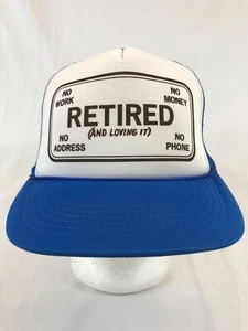 Novità cappello camionista pensionato berretto snapback maglia schiena blu vincitore OSFA abbigliamento casual - Foto 1 di 7