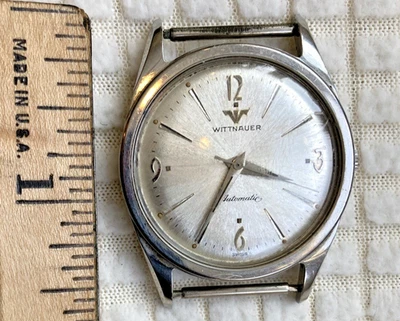 Reloj Automático Wittnauer Vintage Años 50 Analógico Cara Plateada Funciona Sin Correa Foto 1 de 4