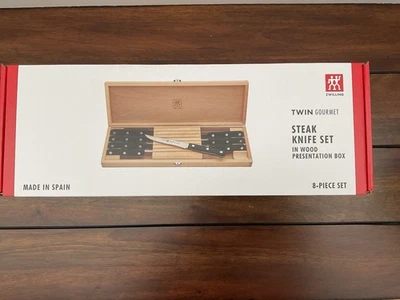 Juego de cuchillos para carne ZWILLING TWIN Gourmet Clásicos 8 piezas con estuche de madera Hecho en España Foto 1 de 2