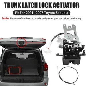 Rear Trunk Hatch Tailgate Latch & Cable For 2001-2007 Toyota Sequoia 69301-0C010 - Picture 1 of 14
