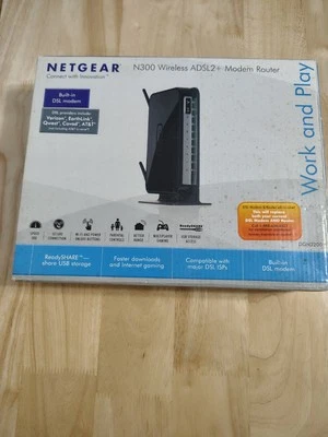 NETGEAR N300 Wireless Gigabit ADSL2+ Modem Router DNG2200 - Image 1 of 2