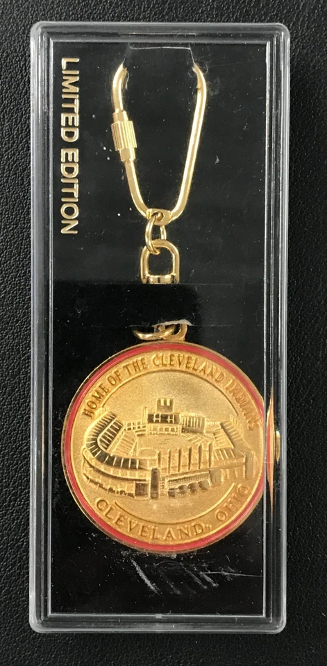 1997 MLB All-Star Game Cleveland Indians Keychain w/CASE Municipal Stadium NICE! - Image 1 of 3