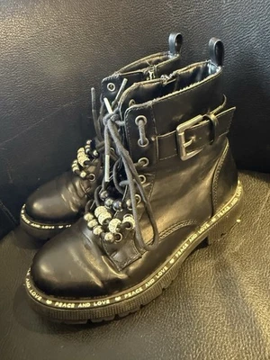 Steve Madden большой детей черный Jollie ботинки новый в коробке размер 1Ys - Изображение 1 из 4