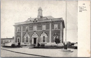 Vintage Annapolis, Maryland Postkarte "New Post Office" Straßenansicht - unbenutzt - Bild 1 von 2