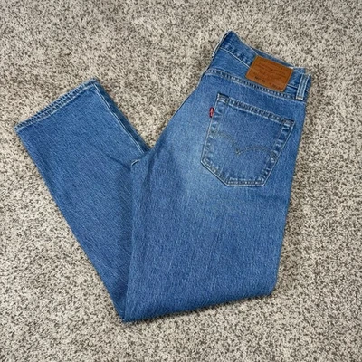 Levis 501 Jeans Mens 30x28 Blue Lot 93 Premium Big E Straight Fit Light Wash - Image 1 of 4