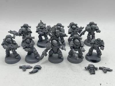 40k Space Marine 10 x Iron Hands MkIII Marines Resin - image 1 of 2