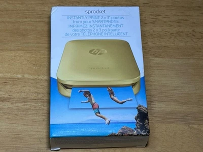 HP Sprocket Portable Photo Printer Gold (Z3Z94A) - Factory Sealed - Image 1 of 3