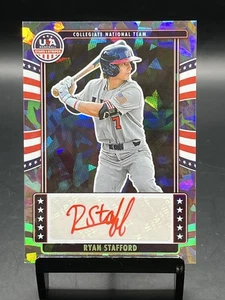 2024 stelle e strisce Ryan Stafford firme collegiali cristalli /25 auto USA - Foto 1 di 2