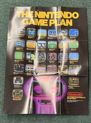 Мини-плакат Nintendo Game Plan, R.O.B. Робот, винтажный 1986 - Изображение 1 из 3