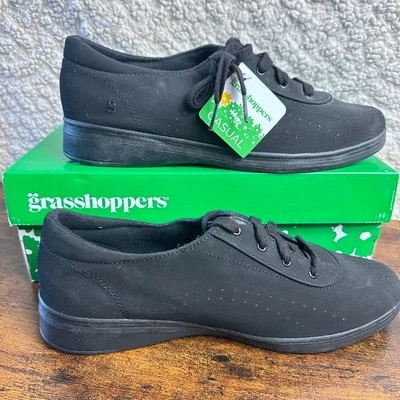 NUEVO Grasshoppers Mujer Avery Moda Zapatilla Negra 11 RARA Viaje Deportivo Foto 1 de 4