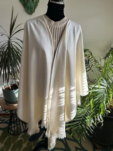 Rachel Zoe Damen Missy Fransen Creme Schal Halstuch - Bild 1 von 6