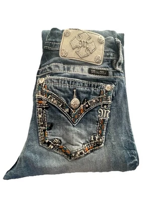 Pantalones de mezclilla Miss Me para mujer 26 tiro medio bootcut bordado bling Western Foto 1 de 4