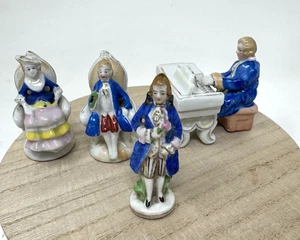 Lot of Occupied Japan Figurines Colonial Couple Pianist - Picture 1 of 12