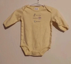 2000s Baby boy long sleeved yellow one piece bodysuit - Picture 1 of 7