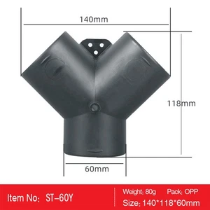 For Air Diesel Heater Part 60mm Brand New Outlet Exhaust Connector Y Branch Pipe - Picture 1 of 3