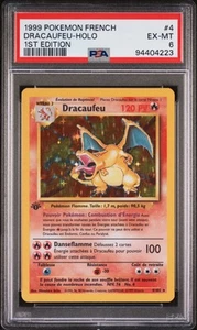 1999 Pokemon French Dracaufeu #4 French 1ST Edition PSA 6 Holo Rare - Bild 1 von 2
