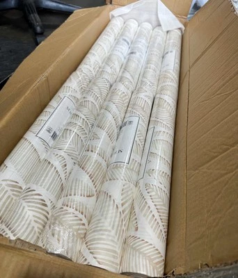 NUEVO Papel Pintado Serena & Lily Fallbrook/Hoja Cortada-Beige Arena Foto 1 de 2