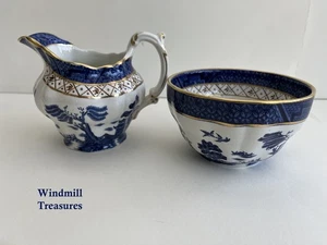 BOOTHS REAL OLD WILLOW SUGAR BOWL & MILK JUG - GREAT CONDITION - Picture 1 of 7