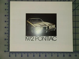 1972 Pontiac Full Line Brochure - Bild 1 von 1