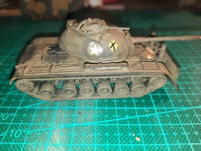 Roco minitanks .. US/NATO M-48 buldozer vietnamwar da collezione verniciato 1/87 - Immagine 1 di 4