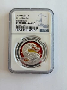 2020 Niue Silver $2 Mortal Kombat Combat NGC PF 70 Ultra Cameo FIRST RELEASES - Picture 1 of 2