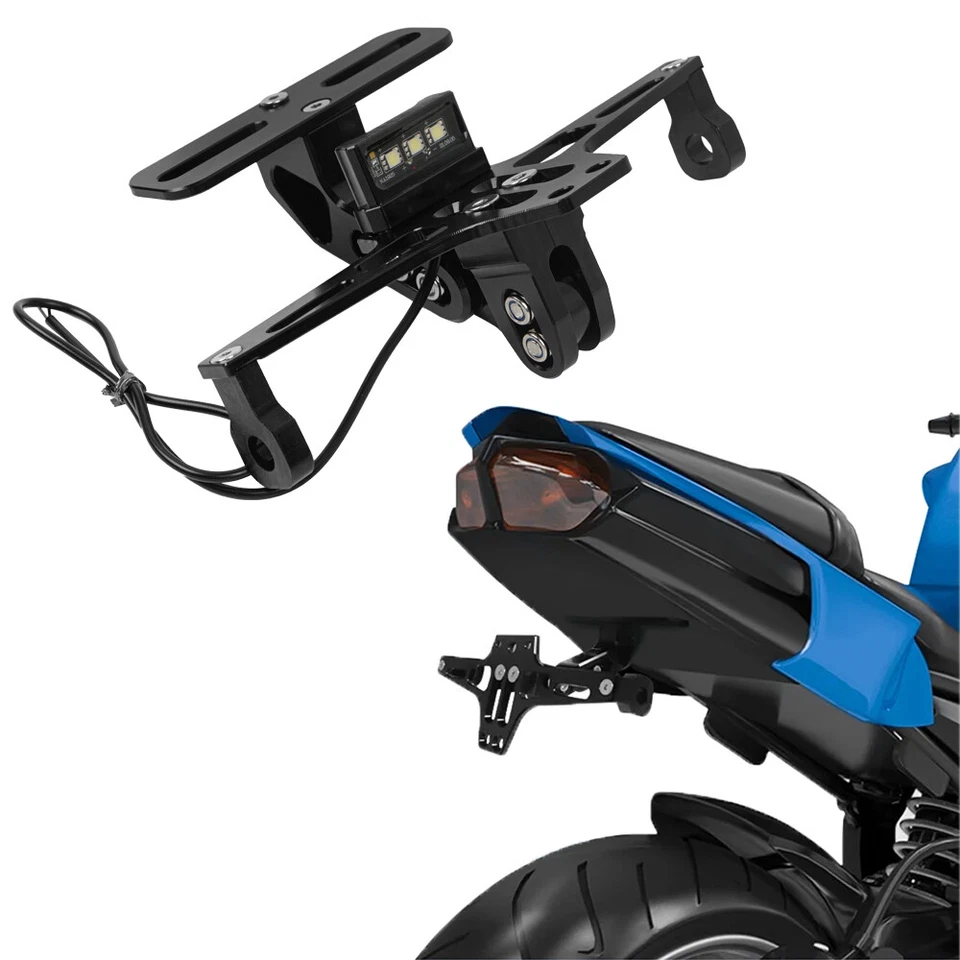 Montaje de matrícula de motocicleta y luz trasera para Kawasaki Ninja 250R 500R 650 650R Foto 1 de 4