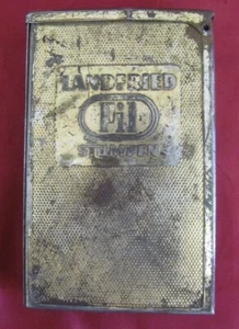 WW2 1940 ORIGINAL GERMAN LANDFRIED PIL STUMPEN GOLDEN TIN CIGARETTE CASE RARE - Picture 1 of 9