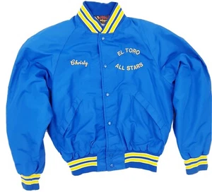 Vintage Pla-Jac By Dunbrooke youth Jacket size XL Royal blue El Toro All Stars - Picture 1 of 6