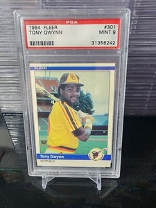 TONY GWYNN 1984 Fleer #301 PSA 9 MINT SAN DIEGO PADRES HOF Beautiful Card!!