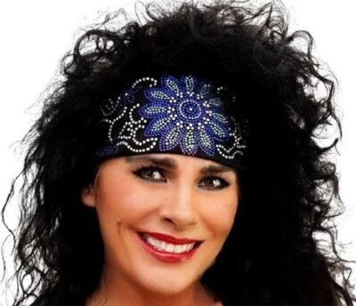 Flor de Julies/Azul/Polly Pony/¡Apertura en la espalda con diademas de diamantes de imitación! Foto 1 de 2