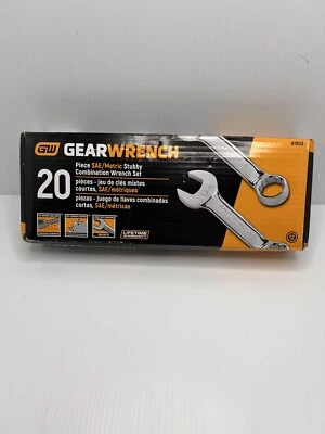 GearWrench 81903 20 Pc. 12-Point Stubby Combination SAE/Metric Wrench Set - Image 1 of 2