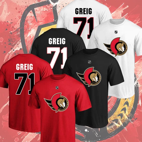 NEW!! Ridly Greig #71 Ottawa Senators Name & Number T-Shirt S-5XL Gift Fan Made Cover