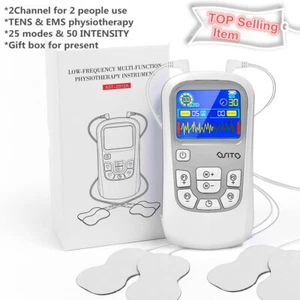 TENS Unit Massager Electrotherapy EMS Muscle Stimulator Pain Reliever Therapy - Picture 1 of 11