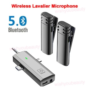 3-in-1 Wireless Ansteckmikrofon Lavalier Noise Reducing Mic For iPhone Android - Bild 1 von 17