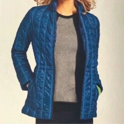 Cabi | Poseidon Teal Blue Lightweight Quilted Stitched Puffer Jacket 914 Medium - Image 1 of 4