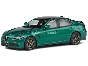 1:43 Solido Alfa Romeo Giulia Quadrifoglio Verde green diecast model car 13101 - Picture 1 of 4