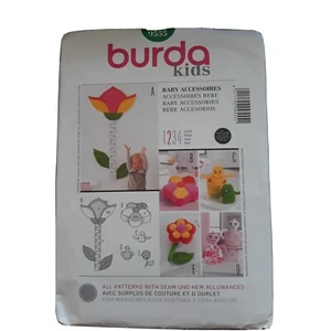 BURDA Kids Sewing Pattern 9555 Baby Accessories Pillow Figures Growth Chart - Picture 1 of 3