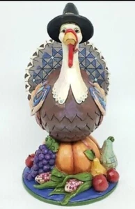 Jim Shore 4041155 "Grateful, Joyful, Thankful" Fall Turkey On Pumpkin. - Picture 1 of 20