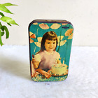 1950s Vintage Birthday Girl Graphics Morton Confectionery Advertising Tin TB176