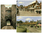 Postcard L08 WARWICK Castle Bridgend Village Mill Street GREAT BRITAIN  (3 pcs)