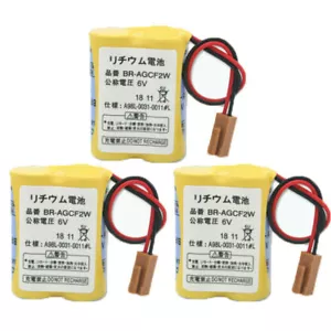 3x BR-AGCF2W / A98L-0031-0011 #1 6V 2200mAH Battery For FANUC with Plug New - Picture 1 of 5