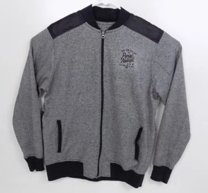 Parish Nation Mens Full Zip Track Jacket Gray Black Size Large - Picture 1 of 7