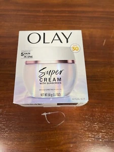 Olay Super Cream with Sunscreen SPF 30, 1.7 Oz EXP 11/2026 - Foto 1 di 4
