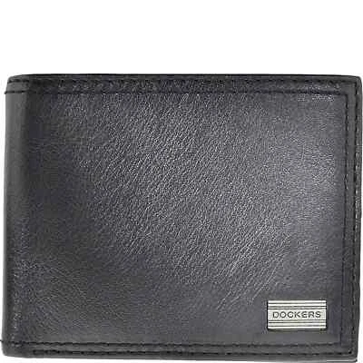 Dockers Men's Black Passcase Bifold/Flip-Up/ID Window Leather Wallet (31DK2209) - Image 1 of 4