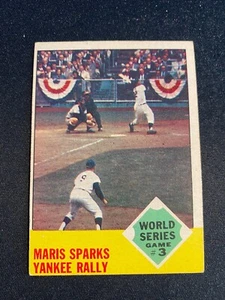 1963 TOPPS #144 WORLD SERIES GIOCO #3!! ROGER MARIS!! SPEDIZIONE 1€!! - Foto 1 di 2