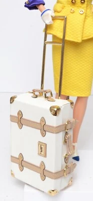 LUXE TRAVELS ROLLING SUITCASE fit 12" Doll FASHION ROYALTY BARBIE MIZI INTEGRITY