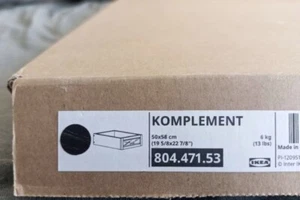 Cajón IKEA KOMPLEMENT con frontal de vidrio negro-marrón 19 5/8x22 7/8" 804.471.53 - Imagen 1 de 1