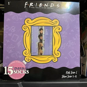 📺 Friends 15 Days of Socks Kids Size L Shoe Size 3-10 Crew/Quarter/No Show🆕 - Picture 1 of 2