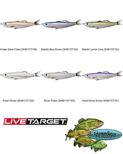 Live Target Shiner Hollow Body Walking Topwater Bait (SHB115T) Any 5 Colors - Picture 1 of 11